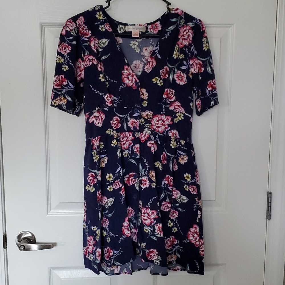 Band of Gypsies Floral Button Dress LARGE
